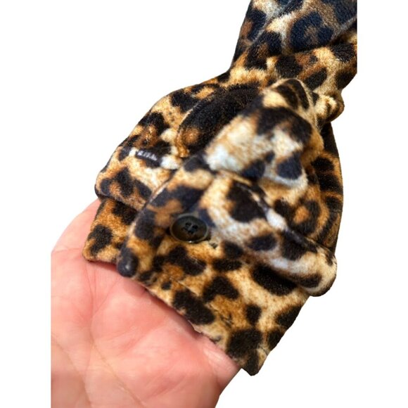 Umgee Women's Leopard Print Button-Up Long Sleeve Shirt M‎ - Picture 5 of 9